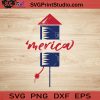 Merica Fireworks SVG, 4th of July SVG, America SVG EPS DXF PNG Cricut File Instant Download