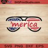 Merica Sunglasses SVG, 4th of July SVG, America SVG EPS DXF PNG Cricut File Instant Download