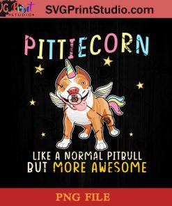 Pittiecorn Like A Normal Pitbull But More Awesome PNG, Pitbull Dog PNG, Dog PNG, Pittiecorn PNG Instant Download