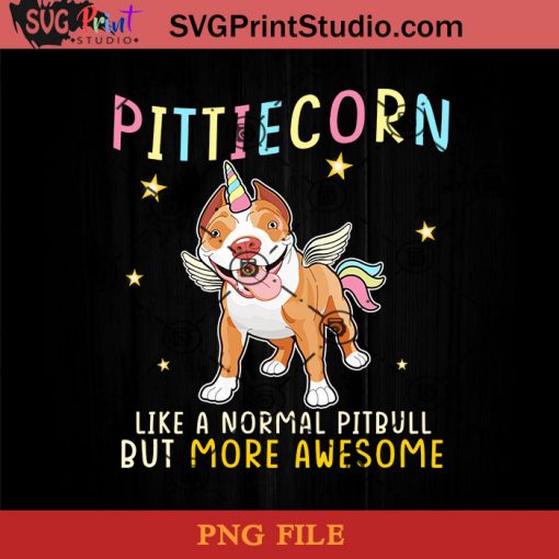 Pittiecorn Like A Normal Pitbull But More Awesome PNG, Pitbull Dog PNG, Dog PNG, Pittiecorn PNG Instant Download
