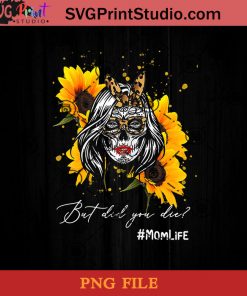 Skull Woman Leopard Print Glasses Bandana Sunflower Momlife PNG, Skull PNG, Sunflower PNG, Momlife PNG Instant Download