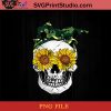 Sunflower Skull Camouflage Bandana PNG, Skull PNG, Sunflower PNG, Momlife PNG Instant Download