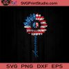 Sunflower USA American Flag 4th Of July SVG, 4th Of July SVG, Independence Day SVG EPS DXF PNG Cricut File Instant Download