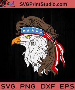 USA Eagle Head American Flag SVG, 4th Of July SVG, Independence Day SVG EPS DXF PNG Cricut File Instant Download