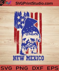 USA Animal Bear ST New Mexico SVG, 4th of July SVG, America SVG EPS DXF PNG Cricut File Instant Download