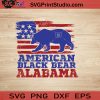 USA Animal Bear Alabama SVG, 4th of July SVG, America SVG EPS DXF PNG Cricut File Instant Download