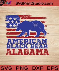 USA Animal Bear Alabama SVG, 4th of July SVG, America SVG EPS DXF PNG Cricut File Instant Download