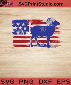 USA Animal Bighorn Sheep SVG, 4th of July SVG, America SVG EPS DXF PNG Cricut File Instant Download