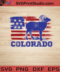 USA Animal Bighorn Sheep Colorado SVG, 4th of July SVG, America SVG EPS DXF PNG Cricut File Instant Download