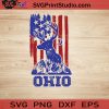 USA Animal Deer Ohio SVG, 4th of July SVG, America SVG EPS DXF PNG Cricut File Instant Download