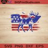 USA Animal Moose SVG, 4th of July SVG, America SVG EPS DXF PNG Cricut File Instant Download
