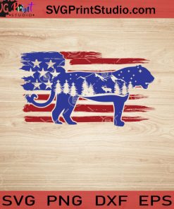 USA Animal Panther SVG, 4th of July SVG, America SVG EPS DXF PNG Cricut File Instant Download