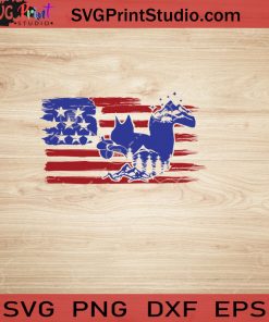 USA Animal Squirrel SVG, 4th of July SVG, America SVG EPS DXF PNG Cricut File Instant Download