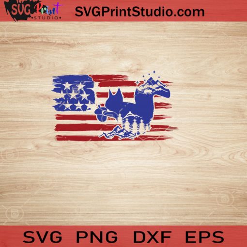 USA Animal Squirrel SVG, 4th of July SVG, America SVG EPS DXF PNG Cricut File Instant Download