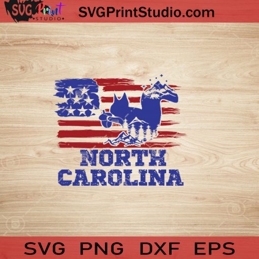 USA Animal Squirrel North Carolina SVG, 4th of July SVG, America SVG EPS DXF PNG Cricut File Instant Download