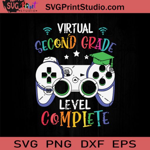 Virtual 2nd Grade Level Complete SVG, Back To School SVG, School SVG EPS DXF PNG Cricut File Instant Download
