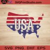 American Map SVG, 4th of July SVG, America SVG EPS DXF PNG Cricut File Instant Download