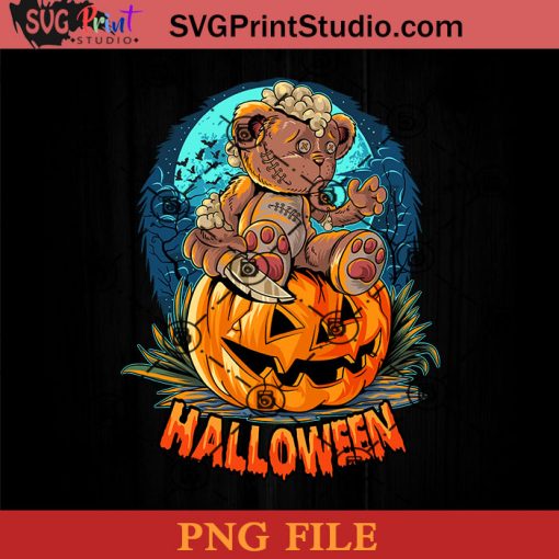 Button Bears Halloween PNG, Bear Digi PNG, Horror Halloween PNG, Halloween PNG Instant Download