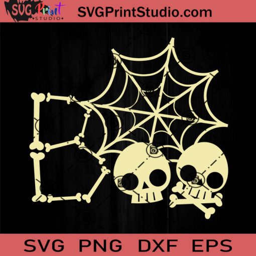 2020 Boo Skull Skeleton Cute SVG, Boo Sheet SVG, Happy Halloween SVG EPS DXF PNG Cricut File Instant Download