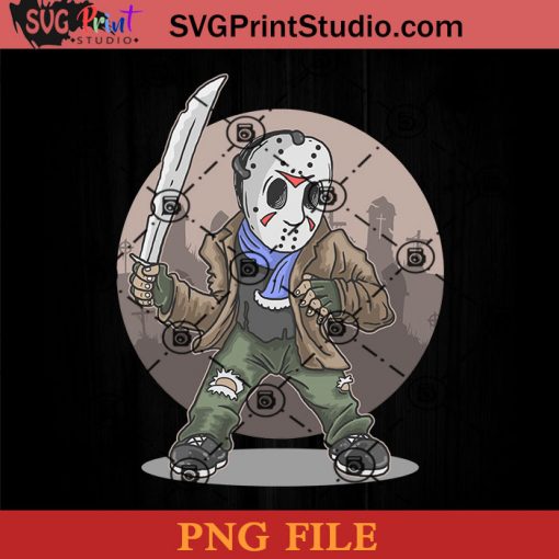 It's Friday PNG, Jason Voorhees Chibi Style PNG, Horror Halloween PNG, Halloween PNG Instant Download