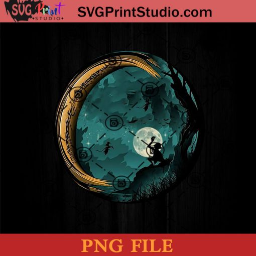Magical Moon With Bats Halloween PNG, Moon PNG, Horror Halloween PNG, Halloween PNG Instant Download