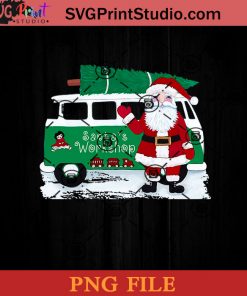 Santa's Workshop PNG, Santa Claus PNG, Merry Christmas PNG, Christmas PNG Instant Download
