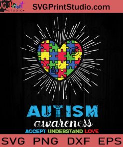 Autism Awareness SVG, Autism SVG, Puzzle SVG EPS DXF PNG Cricut File Instant Download