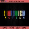 Autism Colorful Barcode SVG, Autism SVG, Awareness SVG EPS DXF PNG Cricut File Instant Download