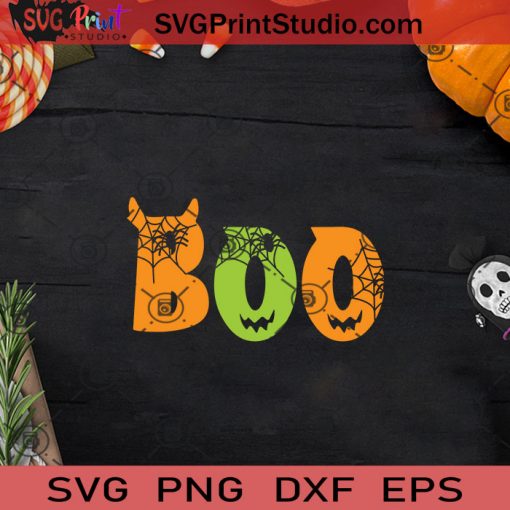 Boo Halloween SVG, Boo SVG, Happy Halloween SVG EPS DXF PNG Cricut File Instant Download