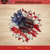 Colorful Sunflower America Flag PNG, Sunflower PNG, America PNG Instant Download