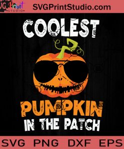 Coolest Pumpkin In The Patch SVG, Pumpkin SVG, Happy Halloween SVG EPS DXF PNG Cricut File Instant Download