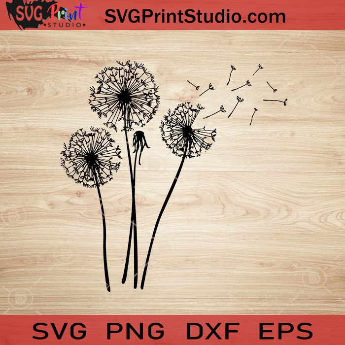 Dandelions SVG, Cancer SVG, Strong SVG EPS DXF PNG Cricut File Instant