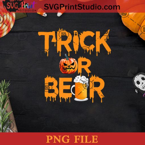 Halloween Costume Trick Or Beer Drinking PNG, Trick Or Beer PNG, Happy Halloween PNG Instant Download