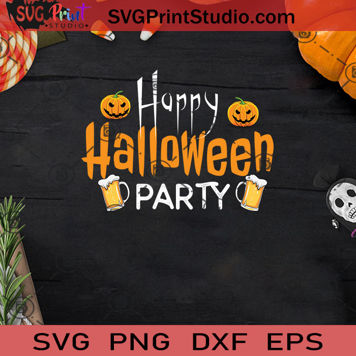 Happy Halloween Party SVG, Halloween Horror SVG, Happy Halloween SVG