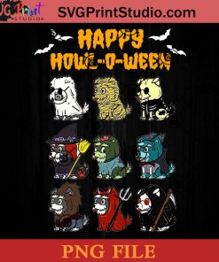 Happy Howl-O-Ween PNG, Dog Halloween PNG, Happy Halloween PNG Instant Download