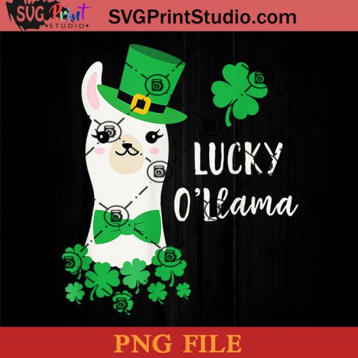 Lucky O'Llama PNG, St Patrick Day PNG, Irish Day PNG, Clovers PNG, Patrick Day Instant Download