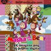 Masha And The Beat Clipart Masha And The Beat Paper Masha And The Beat PNG Masha And The Beat Digital Paper Download