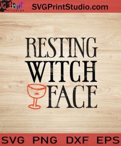 Resting Witch Face SVG, Witch SVG, Happy Halloween SVG EPS DXF PNG Cricut File Instant Download