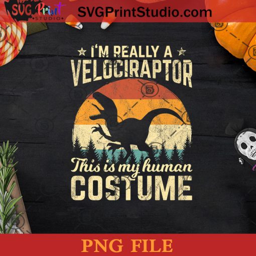 Retro Vintage Velociraptor Halloween Costume 70s PNG, Costume 70s PNG, Happy Halloween PNG Instant Download