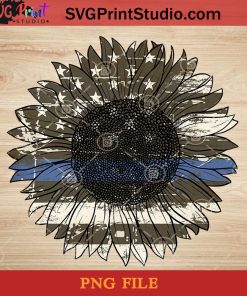 Sunflower Police Leopard USA Flag PNG, Sunflower PNG, America PNG Instant Download