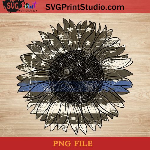 Sunflower Police Leopard USA Flag PNG, Sunflower PNG, America PNG Instant Download