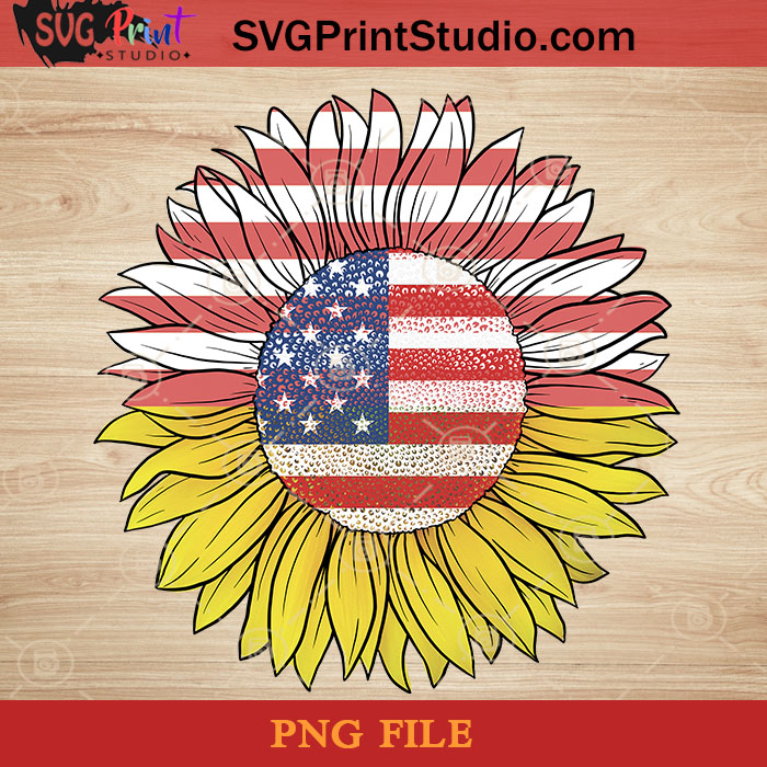 Sunflower American Flag PNG, Sunflower PNG, America PNG Instant