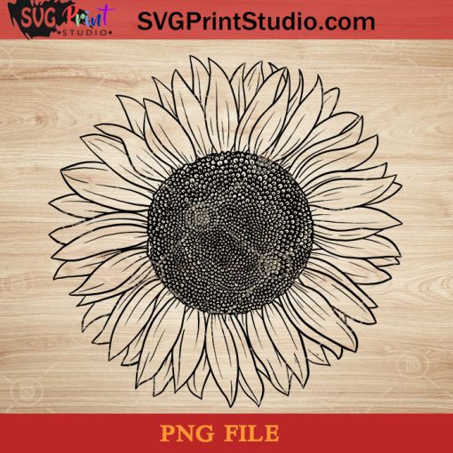 Sunflower Outline PNG, Sunflower PNG, America PNG Instant Download