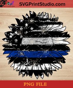 Sunflower Police USA Flag PNG, Sunflower PNG, America PNG Instant Download