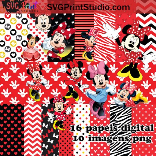 Minnie Clipart Minnie Paper Minnie PNG Minnie Digital Paper Download – Instant Download minnie red png minnie red clipart minnie red file