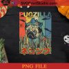 Vintage Pugzilla Dog Pug Lovers Halloween PNG, Vintage Pugzilla Halloween PNG, Happy Halloween PNG Instant Download