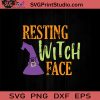 Resting Witch Face SVG, Witch SVG, Happy Halloween SVG EPS DXF PNG Cricut File Instant Download