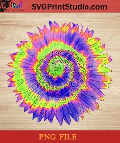 Tie Dye Sunflower PNG, Sunflower PNG, America PNG Instant Download