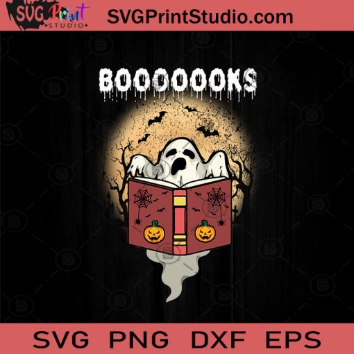 Boo Books Halloween SVG, Boos SVG, Happy Halloween SVG EPS DXF PNG Cricut File Instant Download