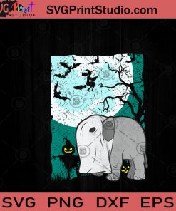 Boo Elephant Halloween SVG, Boo SVG, Happy Halloween SVG EPS DXF PNG Cricut File Instant Downloadd